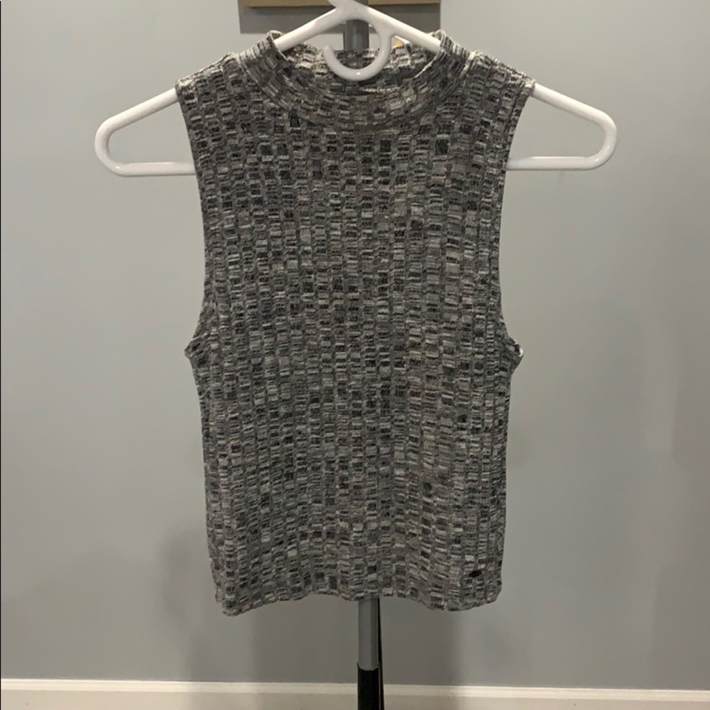 Grey tight crop top